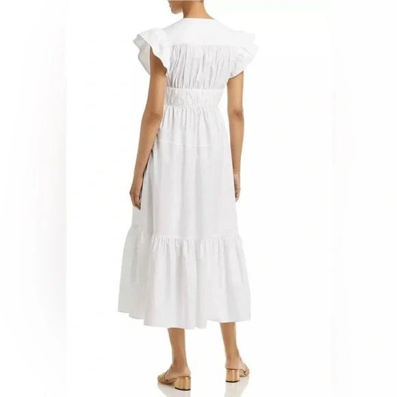 New! DEREK LAM 10 CROSBY 🤍 Greta Poplin A Line Midi Dress sz 2 NWT! - Picture 7 of 13
